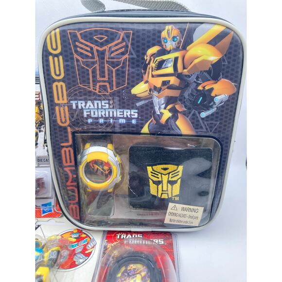 Transformers Bundle Watches Diecast Car Rescue Bots Logo Zip Bag Bumble Bee NIP - Picture 4 of 7